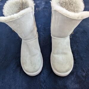 UGG Light Blue Fur-Lined Boots